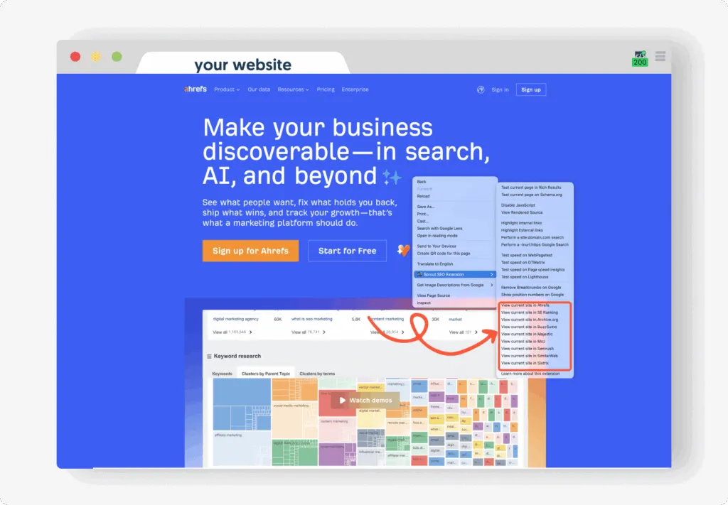 Archive and change-awareness with the Sprout SEO browser extension